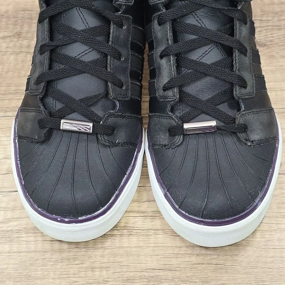 David Beckham x adidas Neo Black Men's Size 11 Black Leather Shoes (G30509) READ